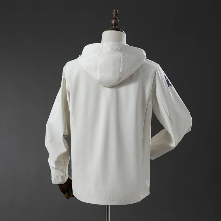 Veste coupe-vent Brésil blanc - face arrière