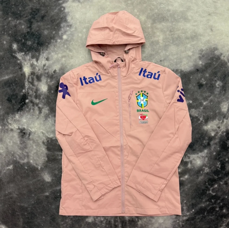 Veste coupe-vent Brésil rose - face arrière
