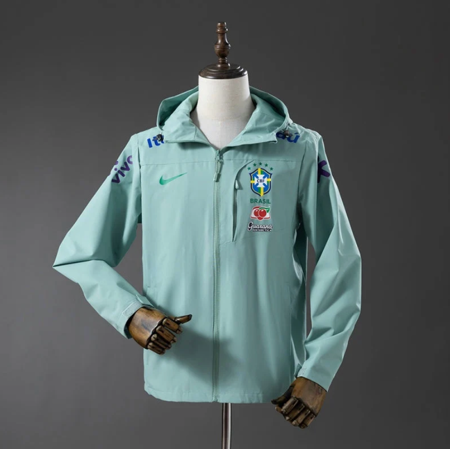 Veste coupe-vent Brésil vert - face avant