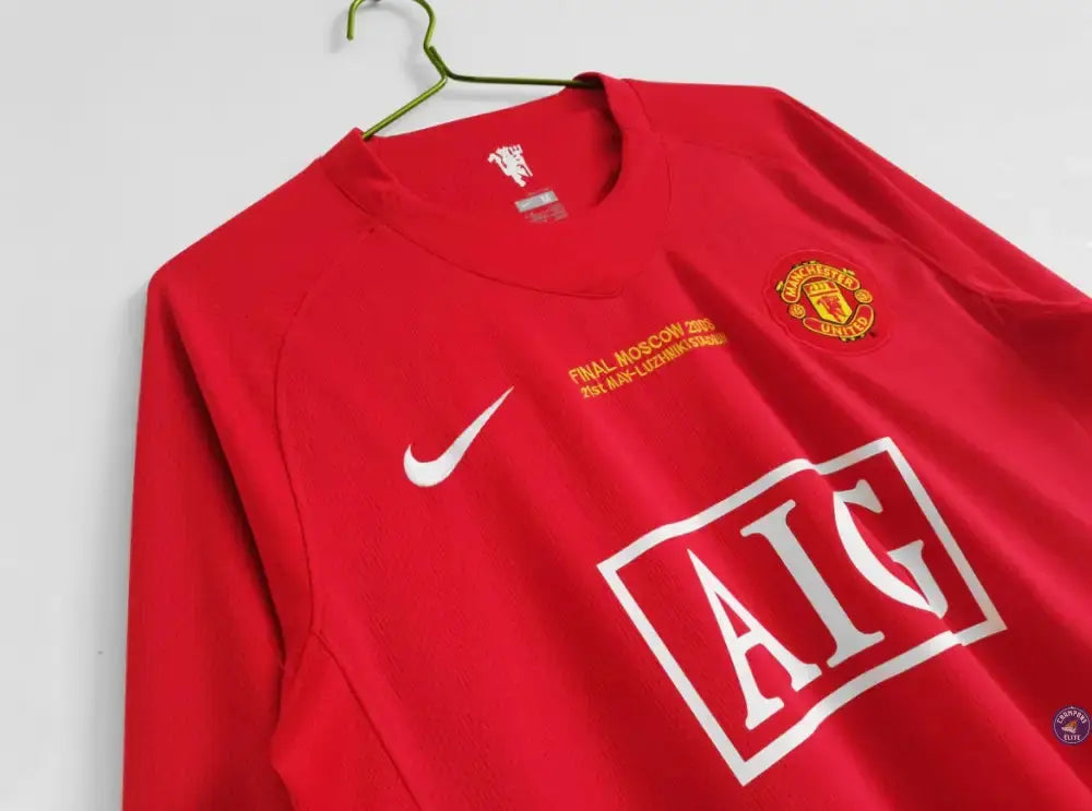 Maillot Manchester United 2007/08 Domicile à manches longues