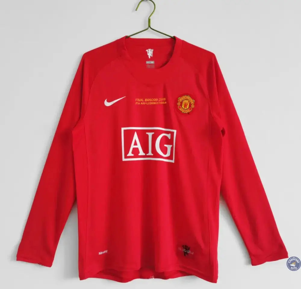 Maillot Manchester United 2007/08 Domicile à manches longues